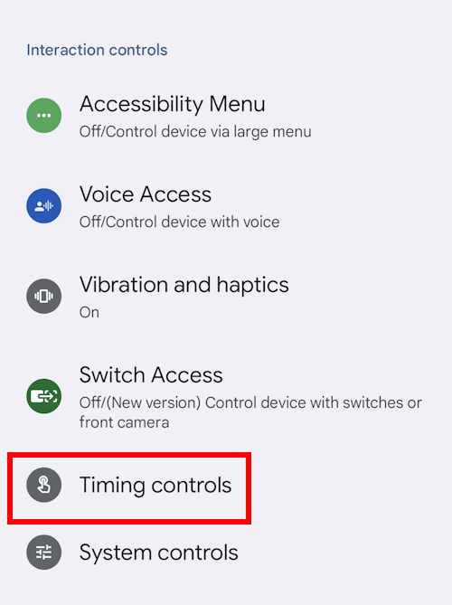 Tap Timing Controls